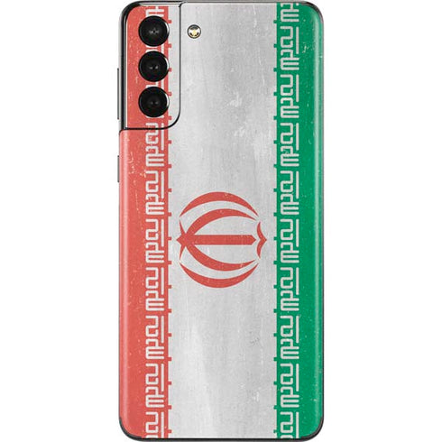 Iran Flag Distressed Galaxy S21 Plus 5G Skin